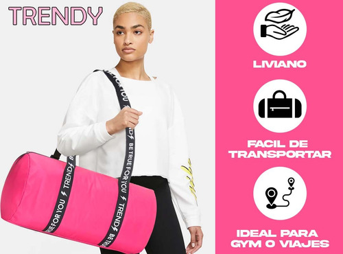 Imagen 5 de 10 de Bolso Deportivo Trendy Reforzado Gym Viajes Entrenamientos
