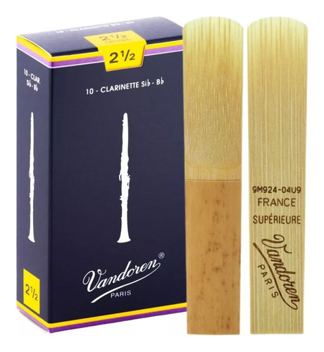 2 Palheta Clarinete Vandoren Tradicional 1 1,5 2 2,5 3 3,5 4