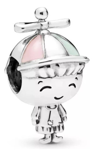 Charm Dije Niño Con Gorro Helice Plata 925