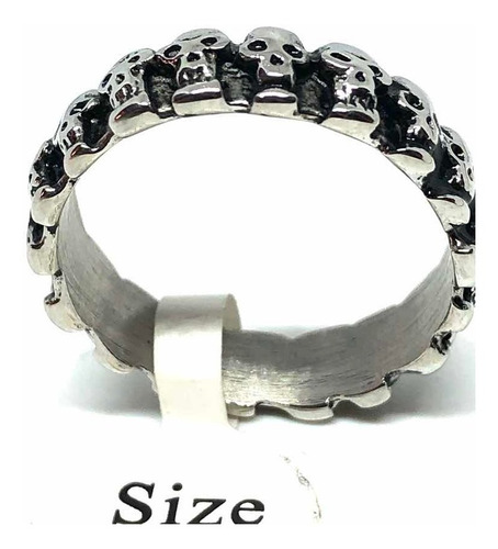 Imagen 3 de 4 de Anillo Acero Inoxidable Calavera #10