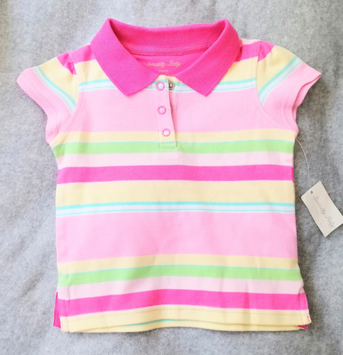 Playera Polo Bebé Niña A Rayas Specialty Baby Americana 