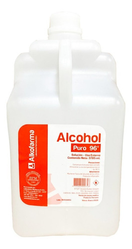 Alcohol 96° Alkofarma X Gl C/reg Sanitario Certif De Calidad