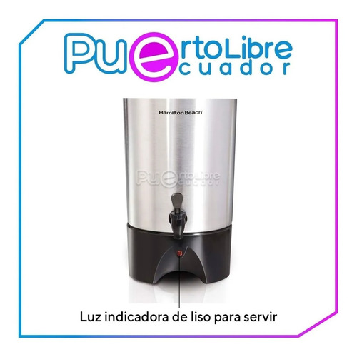 Imagen 4 de 9 de Hamilton Beach Cafetera Metalica Automatica 45 Tazas Potente
