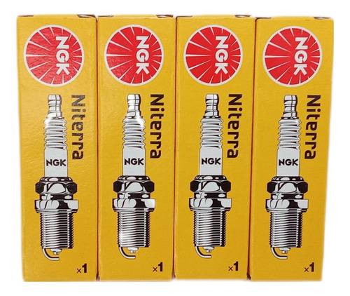 Kit 4 Bujias Bp5es-a Tsuru 8 Val Chevy 1 Electrodo Ngk Cobre