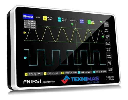 Osciloscopio digital Fniri 1013d, tableta de 2 canales, 100 Mhz