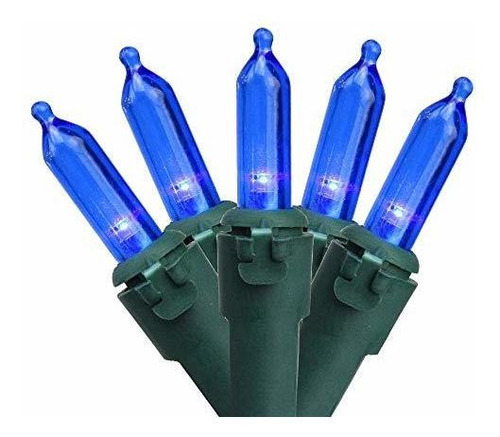 Northlight 100 Led Mini Luces De Navidad Azul - 33 Pies De A