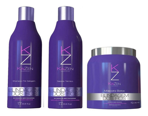 Produto Para Alisar Cabelo Profissional Escova Progressiva+botox Kaizen Selagem Com Formol Deixar Cabelo Liso Escorrido