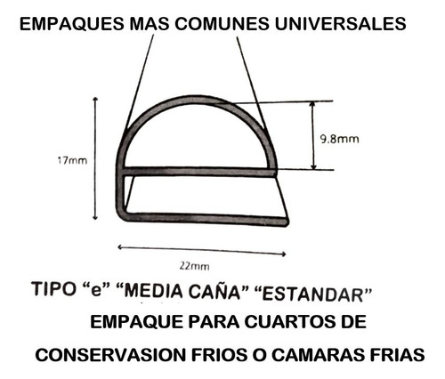 Rollo Empaque Tipo Ballena Para Refrigerador 12 Metros