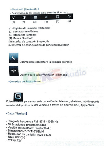 Autoestéreo Atomic Droid7 2 Din Android Gps Wifi Bluetooth