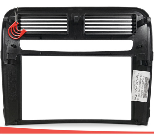Imagem 4 de 9 de Moldura Painel 2 Din Multimidia Dvd Mp5 Fiat Punto 2008 2009 2010 2011 2012 - Prata