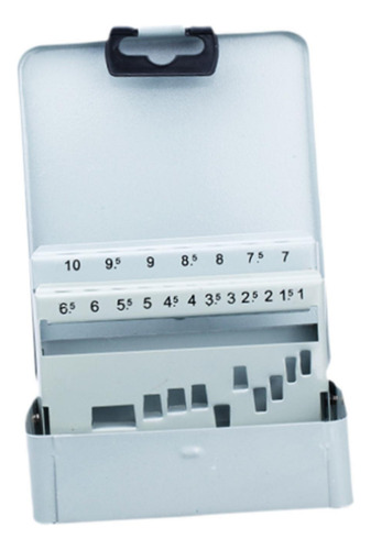 Acessórios Twist Drill Bit Case, Portátil, Metal, 19 Slots