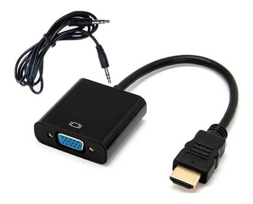 Cable Adaptador Hdmi A Vga Monitor Tv Laptop Con Audio