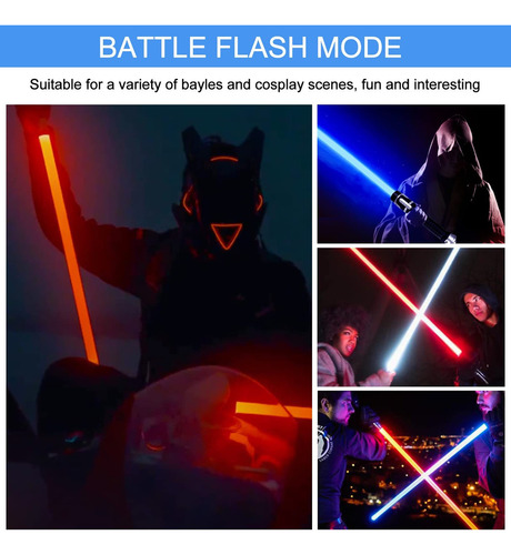 2 En 1 Sables De Luz Star Galaxy War Con Sonido De 7 Colores