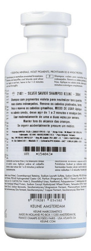 Keune Care Silver Savior Shampoo Desamarelador 300ml