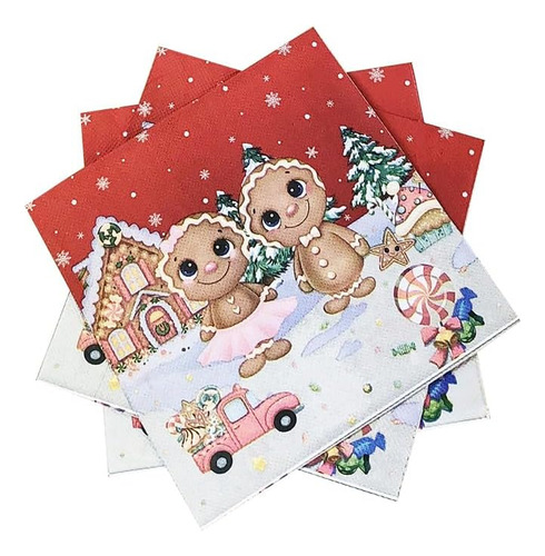 40 Uds. Servilletas Navideñas De Osos Para Decoración De Bañ