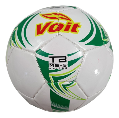 Balon De Futbol Voit #5 Spin Green Color Blanco