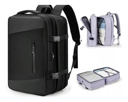 Mochila Expandible Viaje Multiuso Impermeable Cabina Avion C