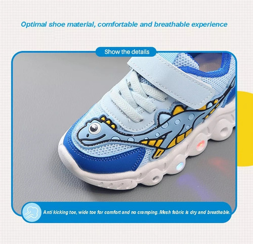 # Zapatillas Deportivas Con Luz Led Con Dibujos Animados De