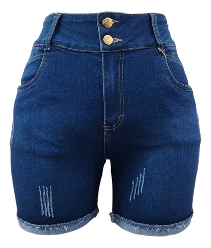 Short Mujer Mezclilla  Bermuda Talla Extra Jeans Marce