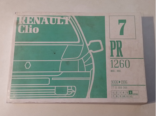 Manual Despiece Catalogo De Piezas Renault Clio Pr 1260 1996