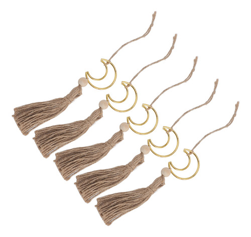 Adorno De Borla Con Forma De Luna De Home, 5 Piezas, Decorac
