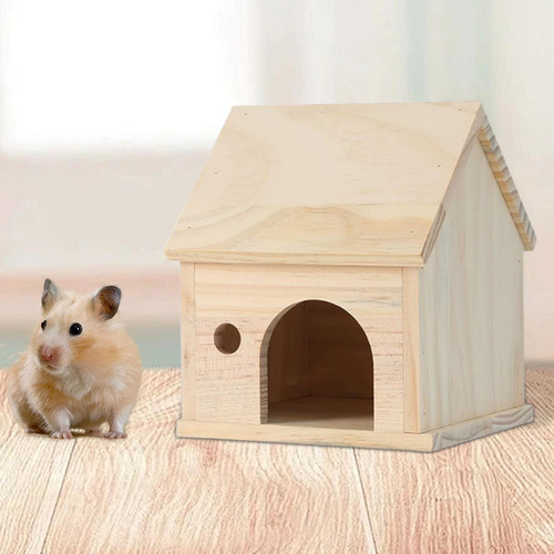 Escondite De Hámster De Madera, Animales Pequeños Estilo A