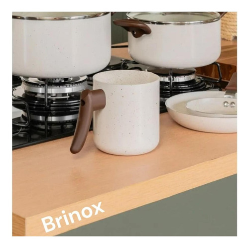 Leiteira Fervedor De Indução Brinox Ceramic Life 1,7l Ø14cm Cor Vanilla