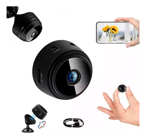 Câmeras De Segurança Mini Wifi A9 Câmera Externa Micro Wifi Cor Preto