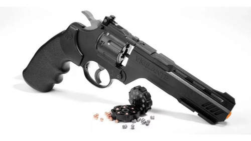 Imagem 5 de 6 de Revólver Co2 Crosman Vigilante 4,5mm Chumbinhos Ou Esferas