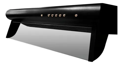 Purificador De Cocina Extractor 50cm Diseño Negro Sin Salida