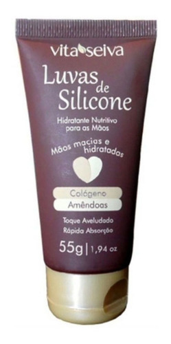 Imagem 1 de 2 de Luvas De Silicone Hidratante Colágeno Amêndoas 55g