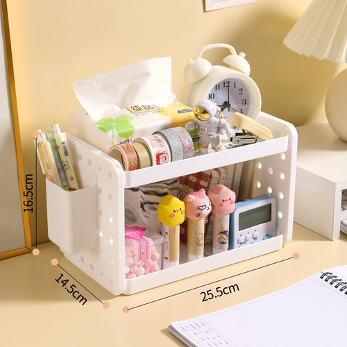 Estante De Plástico Para Maquillaje De Escritorio De Doble C