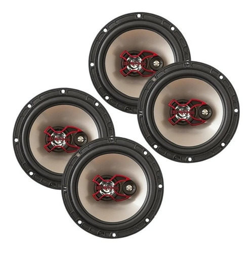 Juego De 4 Parlantes Auto   Bravox 6 Polegadas Triaxial B3x6