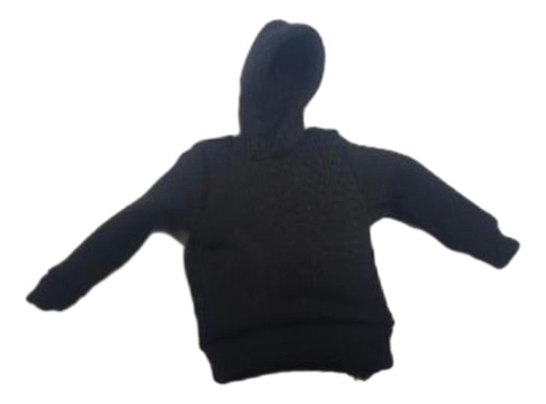 Sudadera Con Capucha A Escala 1/18, Ropa De Muñeca Negro