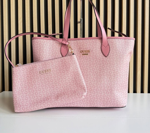 Bolsa De Mano Guess Thunder Rosa Guess Dorado Rosa