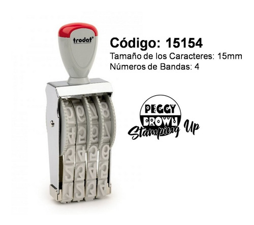 Sello Numerador Manual Trodat 15154 (15mm 4 Bandas)