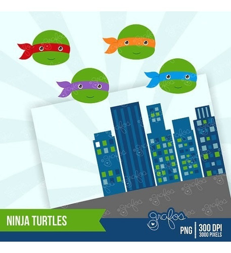 Kit Imprimible Tortugas Ninjas Imagenes Clipart Cod 2