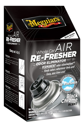 Car Air Refresher  Black Chrome  Meguiars G091-35-57-01