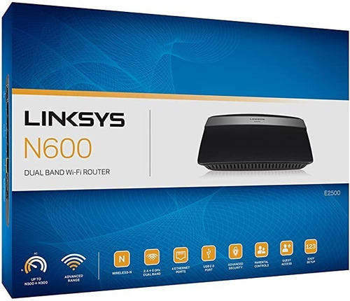 Modem Repetidor Router Linksys E2500 Negro N600