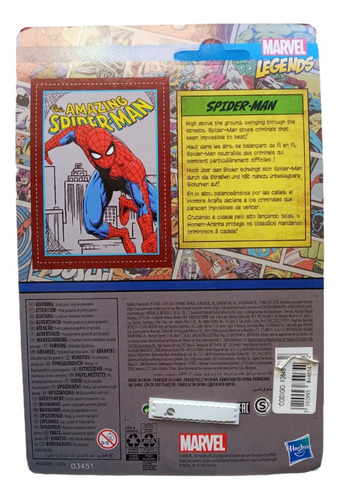 Spider Man Marvel Legends Retro Collection Hasbro (Usado)