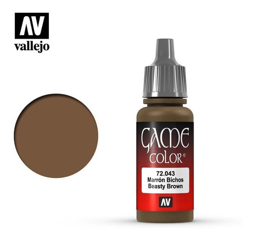 Game Color 17ml.043-marron Bichos Color 72043 MARRÓN BICHOS-BEASTY BROWN