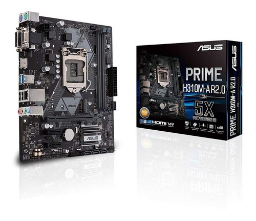 Tarjeta Madre Asus Micro Atx Prime H310m-a R2.0/csm S-11 /vc Color Negro