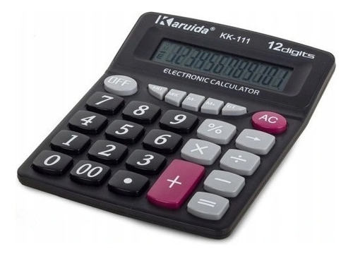 Calculadora De Escritorio Jumbo Numeros Grandes 12 Digitos Color Negro