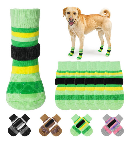 Kooltail Calcetines Antideslizantes Para Perros Con Pinzas,