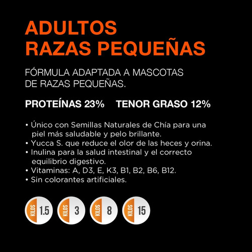 Alimento Perros Razas Pequeñas Infinity Premium 1,5 Kgs