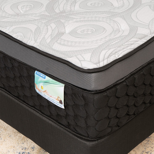 Box Spring Americana Restonic black pocket Individual de 190cmx100cm blanco con gris