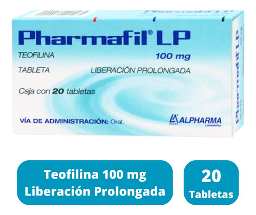 Teofilina 100 Mg Liberación Prolongada Caja Con 20 Tabletas