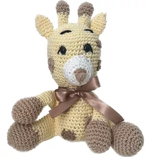 Girafa Safari Amigurumi Croche Brinquedo Bebe Criança Baby D