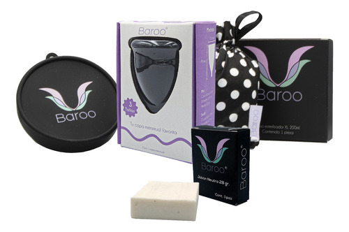 Copa Menstrual Baroo + Vaso Estérilizador + Bolsa De Tela