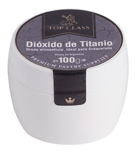 Dioxido De Titanio Polvo 100 Gr Grado Alimenticio Top Class 